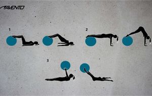 Avento Piłka gimnastyczna, 55 cm, czarna (433416) 2