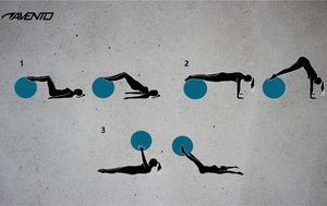 Avento Piłka gimnastyczna, 75 cm, czarna (433424) 2