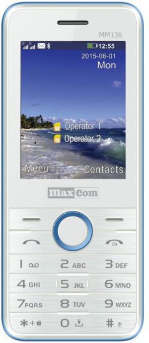 Telefon komórkowy Maxcom MM136 Dual SIM Biało-niebieski 1