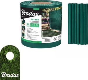 Bradas Taśma ogrodzeniowa balkonowa zielona 19cm x 35m + klipsy BRADAS 0261 1
