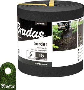 Bradas Obrzeże trawnikowe BORDER 6m x 15cm czarne OBPBK06150 Bradas 2326 1