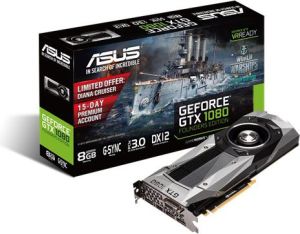 Karta graficzna Asus GeForce GTX 1080 Founders Edition 8GB GDDR5X (256 bit) DVI-D, HDMI, 3x DP BOX (GTX1080-8G) 1