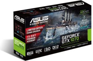 Karta graficzna Asus GeForce GTX 1070 Founders Edition 8GB GDDR5 (256 bit) DVI-D, HDMI, 3x DP, BOX (GTX1070-8G) 6
