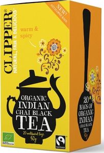 Clipper HERBATA CZARNA CHAI Z CYNAMONEM I GOŹDZIKAMI FAIR TRADE BIO 50 g (20 x 2,5 g) - CLIPPER 1