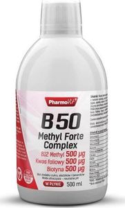 Pharmovit Witamina B-50 Methyl Forte B50 Complex Kwas foliowy Biotyna 500ml PharmoVit 1