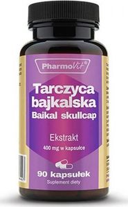 Pharmovit Tarczyca bajkalska Baikal skullcap ekstrakt 400mg 90 kapsułek PharmoVit 1