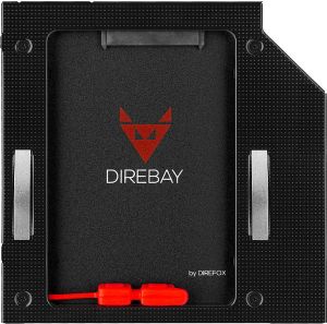 Kieszeń DIREFOX na drugi dysk do laptopa HDD/SSD 9.5 mm 2HDD (DIREBAY) 1