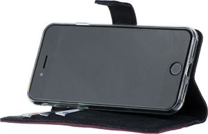 Surazo Etui na telefon Surazo ze skóry naturalnej Wallet case - Nubuk Czarny i Burgund 5