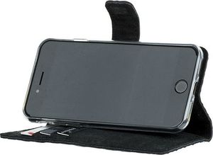 Surazo Etui na telefon Surazo ze skóry naturalnej Wallet case - Pikowane romby - Czarny Błyszczący 4