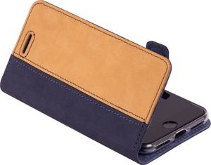 Surazo Etui na telefon Surazo ze skóry naturalnej Wallet case - Nubuk Granatowy i Camel 5