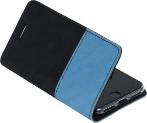 Surazo Etui na telefon Surazo ze skóry naturalnej Wallet case Duo - Czarny i Jasny niebieski 6