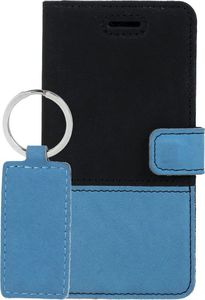 Surazo Etui na telefon Surazo ze skóry naturalnej Wallet case Duo - Czarny i Jasny niebieski 8
