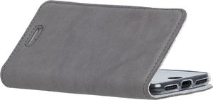 Surazo Etui na telefon Surazo ze skóry naturalnej Smart magnet RFID - Nubuk Szary 5