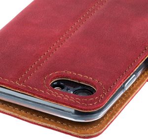Surazo Etui na telefon Surazo ze skóry naturalnej Wallet case - Nubuk Czerwony 5