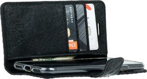 Surazo Etui na telefon Surazo ze skóry naturalnej Wallet case - Pikowane romby - Czarny Błyszczący 2