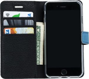 Surazo Etui na telefon Surazo ze skóry naturalnej Wallet case Duo - Czarny i Jasny niebieski 2