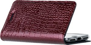 Surazo Etui na telefon Surazo ze skóry naturalnej Smart magnet RFID - Cayme Czerwony 5