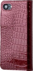 Surazo Etui na telefon Surazo ze skóry naturalnej Smart magnet RFID - Cayme Czerwony 3