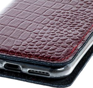 Surazo Etui na telefon Surazo ze skóry naturalnej Smart magnet RFID - Cayme Czerwony 4