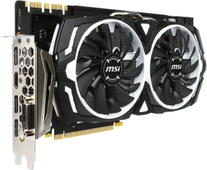 Karta graficzna MSI GeForce GTX 1080 ARMOR OC 8GB GDDR5X (256 bit) 3x DP, HDMI, DVI-D, BOX (GTX 1080 ARMOR 8G OC) 3