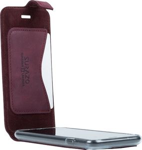 Surazo Futerał na telefon Surazo ze skóry naturalnej Flip case - Nubuk Burgund 5