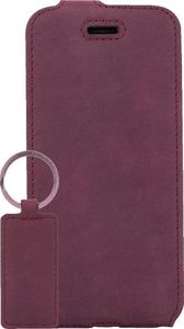 Surazo Futerał na telefon Surazo ze skóry naturalnej Flip case - Nubuk Burgund 7