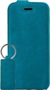 Surazo Futerał na telefon Surazo ze skóry naturalnej Flip case - Nubuk Turkus 7