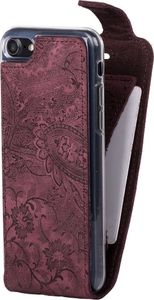 Surazo Futerał na telefon Surazo ze skóry naturalnej Flip case - Ornament Burgund 2