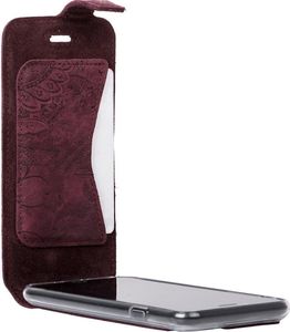 Surazo Futerał na telefon Surazo ze skóry naturalnej Flip case - Ornament Burgund 5