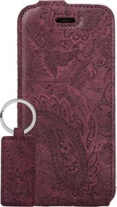 Surazo Futerał na telefon Surazo ze skóry naturalnej Flip case - Ornament Burgund 7