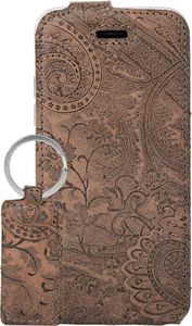 Surazo Futerał na telefon Surazo ze skóry naturalnej Flip case - Ornament Brązowy 7