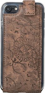 Surazo Futerał na telefon Surazo ze skóry naturalnej Flip case - Ornament Brązowy 3