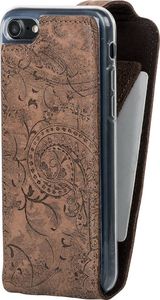 Surazo Futerał na telefon Surazo ze skóry naturalnej Flip case - Ornament Brązowy 2