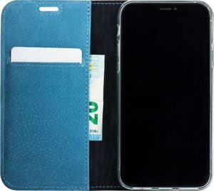 Surazo Etui na telefon Surazo ze skóry naturalnej Smart magnet RFID - Nubuk Jasny Niebieski 3