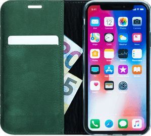 Surazo Etui na telefon Surazo ze skóry naturalnej Smart magnet RFID - Nubuk Ciemny zielony 2