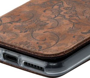 Surazo Etui na telefon Surazo ze skóry naturalnej Slim cover - Ornament Brązowy 4
