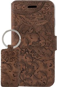Surazo Etui na telefon Surazo ze skóry naturalnej Slim cover - Ornament Brązowy 7