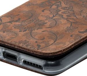 Surazo Etui na telefon Surazo ze skóry naturalnej Slim cover - Ornament Brązowy 4