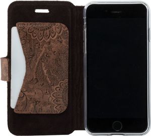 Surazo Etui na telefon Surazo ze skóry naturalnej Slim cover - Ornament Brązowy 2