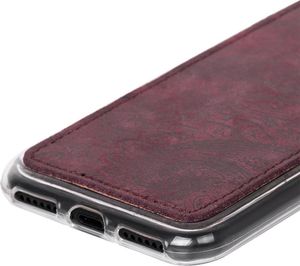 Surazo Etui na tył telefonu Surazo skóra naturalna Back case - Ornament Burgund 3