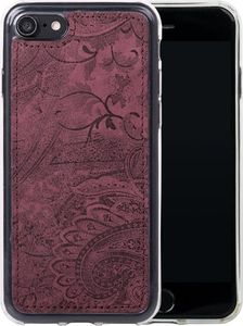 Surazo Etui na tył telefonu Surazo skóra naturalna Back case - Ornament Burgund 2