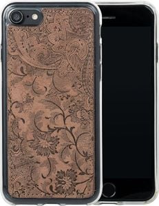 Surazo Etui na tył telefonu Surazo skóra naturalna Back case - Ornament Brązowy 2