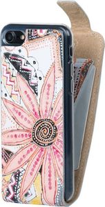 Surazo Futerał na telefon Surazo ze skóry naturalnej Flip case - Kwiaty Brzoskwiniowe (51729-74) 2