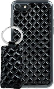 Surazo Etui na tył telefonu Surazo skóra naturalna Back case - Pikowane Romby - Czarny Połysk 7