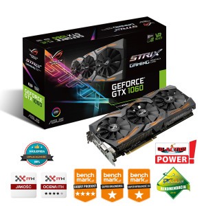 Karta graficzna Asus ROG Strix GeForce GTX 1060 Gaming OC 6GB GDDR5 (STRIX-GTX1060-O6G-GAMING) 1