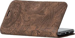 Surazo Etui na telefon Surazo ze skóry naturalnej Wallet case - Ornament Brązowy 5