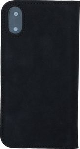 Surazo Etui na telefon Surazo ze skóry naturalnej Smart magnet RFID - Nubuk Czarny - Dwie łapy 3