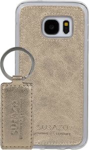 Surazo Back case - Złoty- etui na tył telefonu Surazo skóra naturalna 7