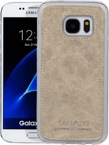 Surazo Back case - Złoty- etui na tył telefonu Surazo skóra naturalna 2