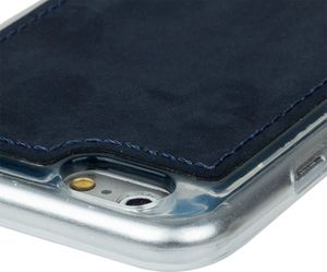 Surazo Etui na tył telefonu Surazo skóra naturalna Back case - Nubuk Granatowy 4